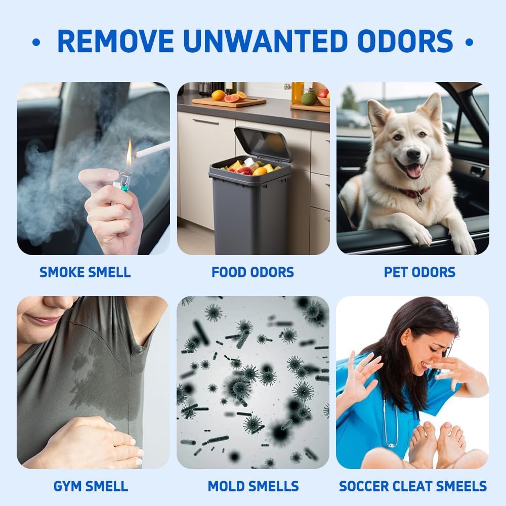 Glodway Whole Car Air Refresher,Odor Eliminator Remover Spray For Car,Lemon Strong Freshener With Odour Eliminator Technology,Long-Lasting Scent,6 Ounce(Pack of 1)