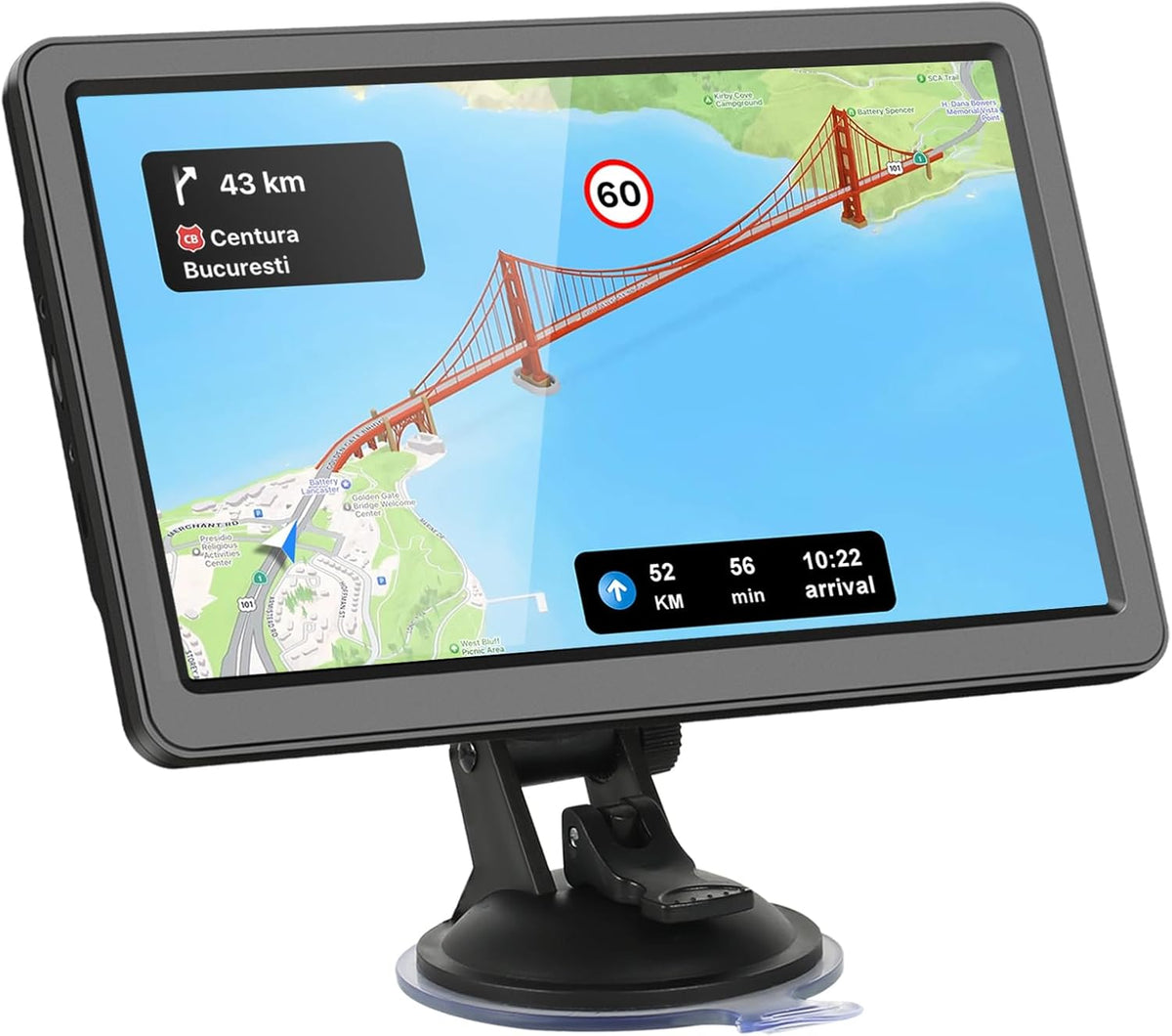 Car GPS Navigation GPS Navigation for Truck & RV & Car,9 inch Trucker GPS for Semi Truck 2025 Map, Turn-by-Turn Directions,Free Update Map