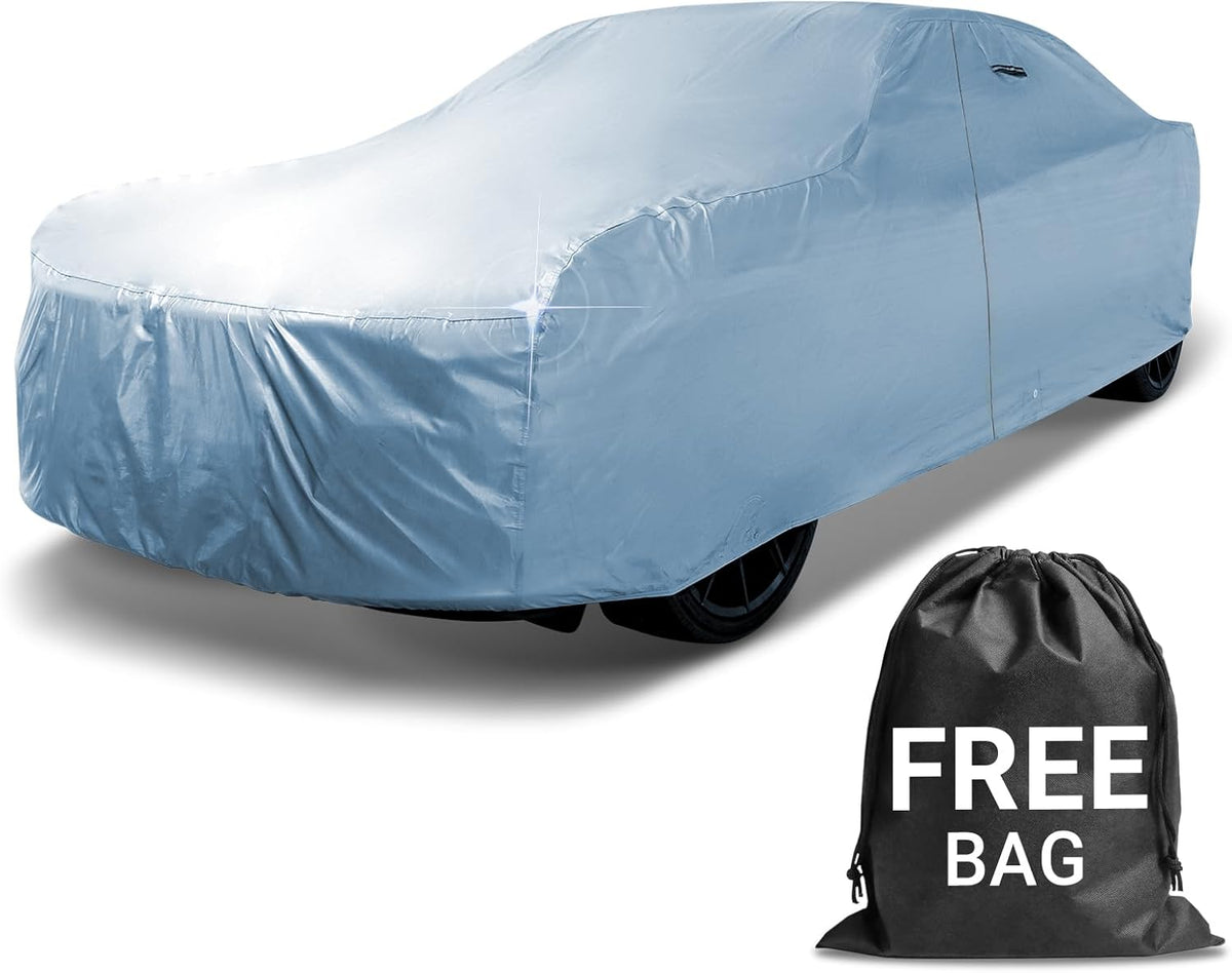 iCarCover Premium Car Cover for 1978-1981 Pontiac Lemans 2-Door, 4-Door Heavy Duty Waterproof All-Weather Automobiles Custom Fit Indoor Outdoor UV Snow Protection Covers with Straps and Bag