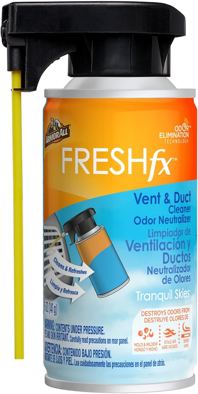Armor All Car Air Freshener and Cleaner, Odor Eliminator Spray for Cars, Trucks, Freshfx Tranquil Skies, 5 Fl Oz Each