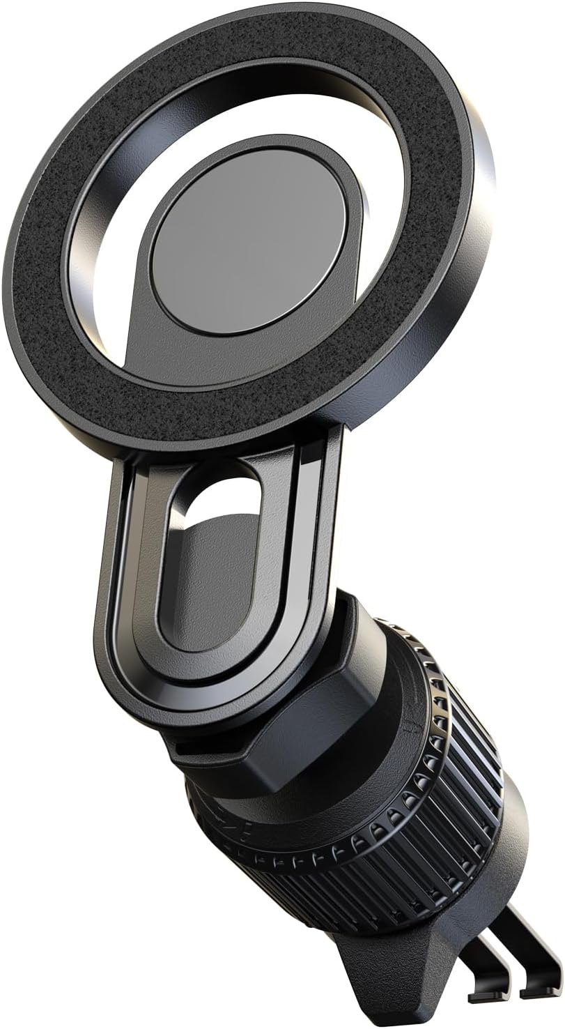 Car Phone Mount Holder with Adjustable Grip, Dashboard Compatible, Multicolored Black
