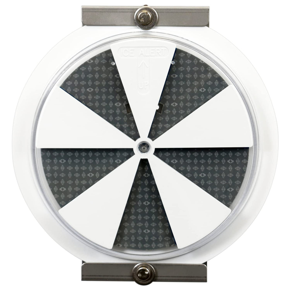 SmartSign Ice Alert Indicator Sign - 6 inch Diameter, Temperature-sensitive Mountable Roadway Reflector, Medical Grade Polycarbonate, Grey, Blue and White, Made in USA