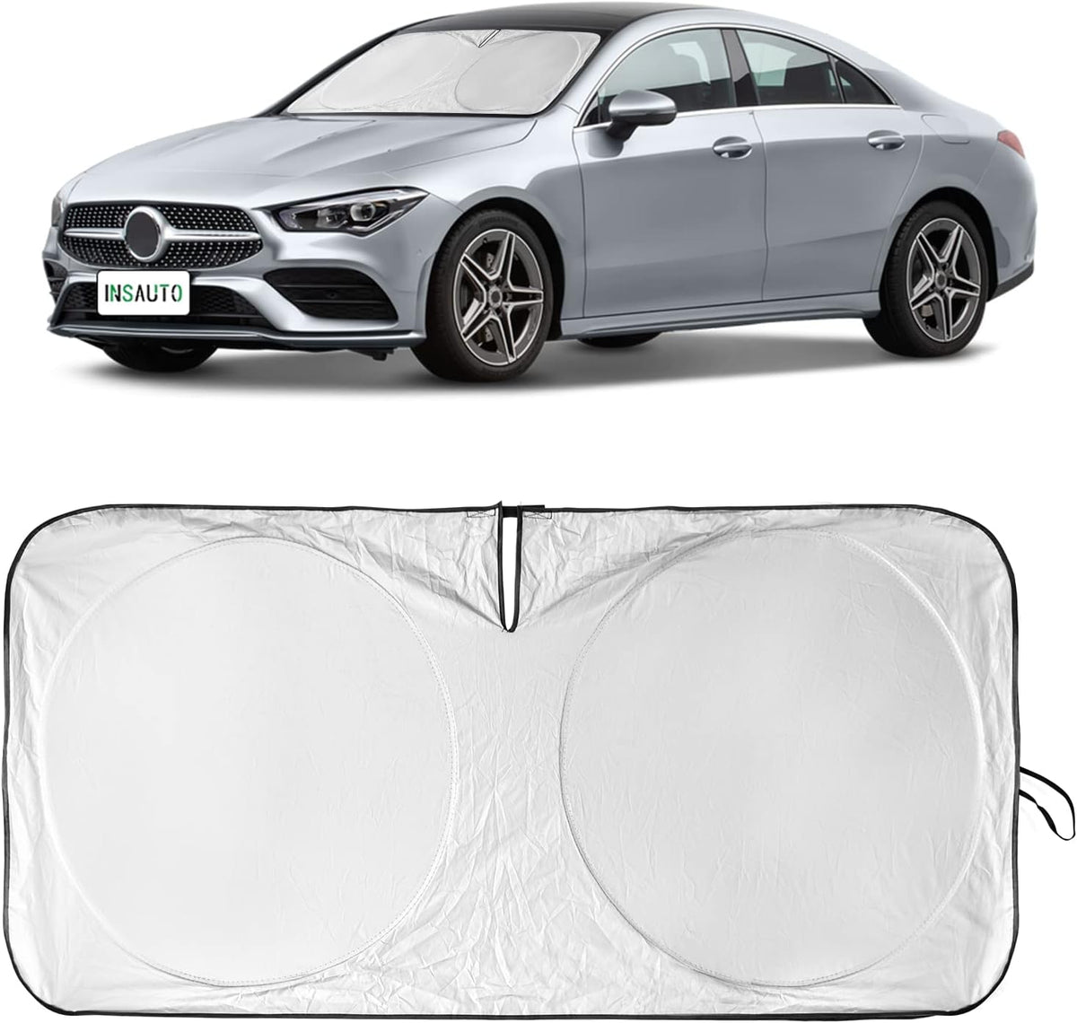 Sunshade Sun Shield for Mercedes-Benz C-Class W205 C250 C300 C400 SLK SLS CLA CLS CL-Class 2008-2023 2024 Window Shade Windshield Cover Sun Visor Protector Car Accessories Block UV Rays Heat