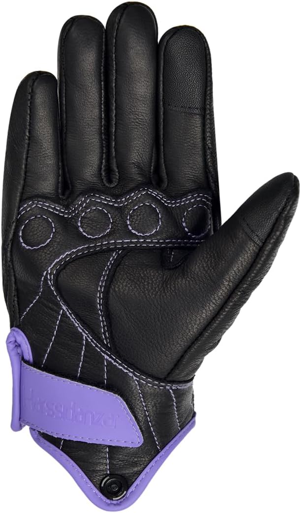 Harssidanzar Women's Motorcycle Gloves,Leather Motorcycle Gloves, Motorbike Gloves, Road Racing, Cycling, Climbing, Powersports Gloves Touchscreen GL016