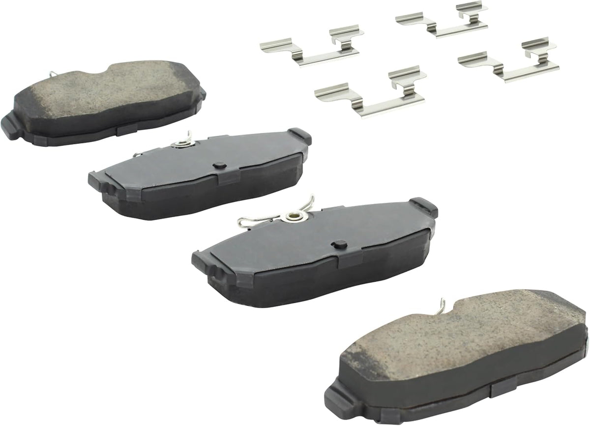 Premium Semi-Metallic Rear Brake Pads (1001-1082M) Compatible with Avanti Avanti 2005-2007, Ford Mustang 2005-2011