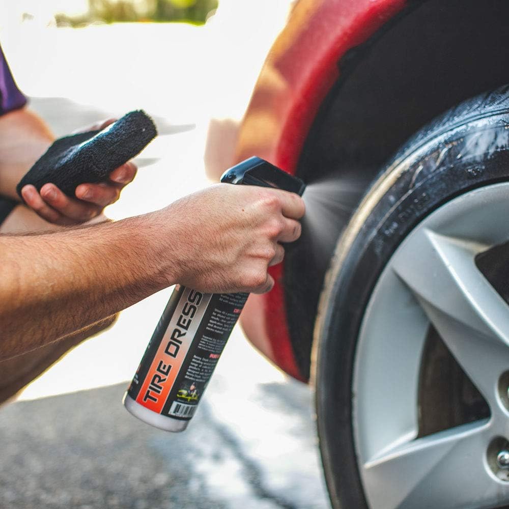P&S Professional Detail Products Shine All Performance Dressing – High Gloss Tire & Trim Dressing – Water-Based, Interior/Exterior Use on Rubber, Vinyl & Leather – Pro Detail Finish - 1 Pint