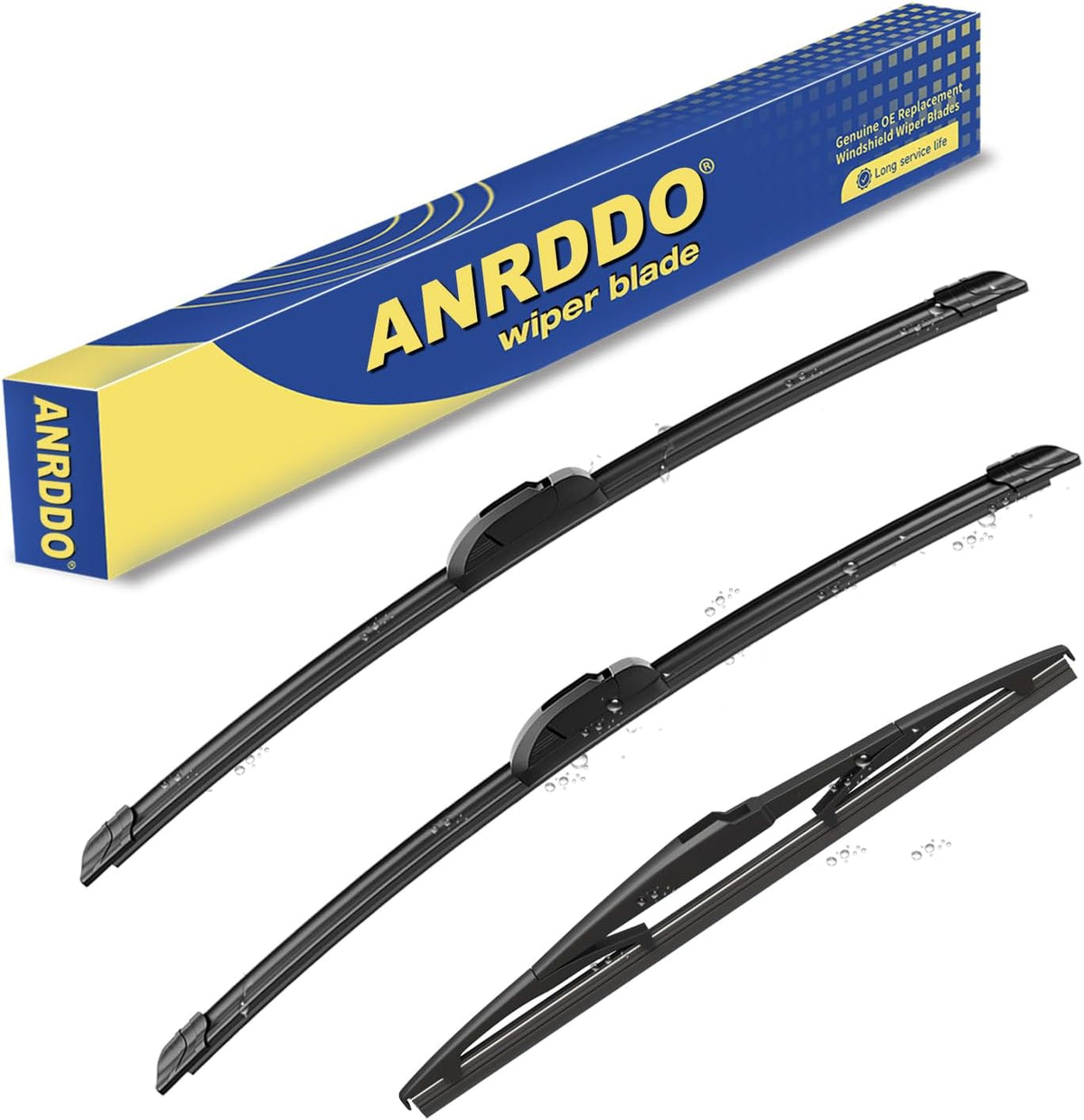 3 Wipers Factory Replacement For 2004 2005 2006 2007 2008 2009 Toyota Prius -Original Equipment Windshield Wiper Blades Set 26"+18"+16" (Set of 3)