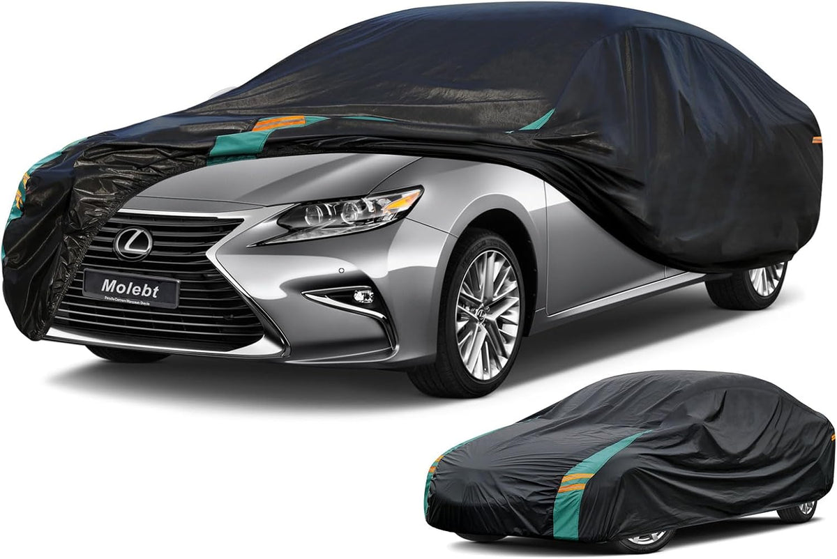 Coupe Car Cover Custom Fit for Lexus ES 300 330 350(2015-2025), Waterproof All Weather for Automobiles, Outdoor Full Cover with Windproof Clip Straps.