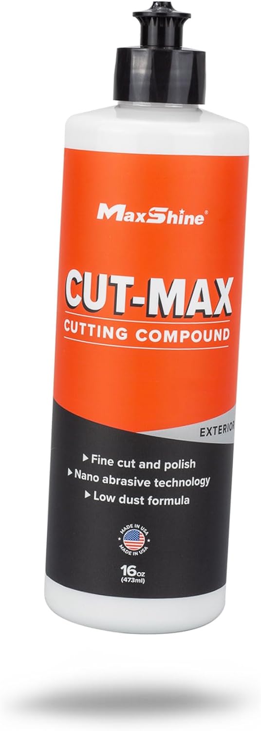 Maxshine Cut Max & Shine Max 16oz Kit – Fast-Cutting Compound & Ultimate Finishing Polish for Paint Correction, Scratch & Swirl Removal, Polishing & Protection – Auto Detailing Car Care Kit