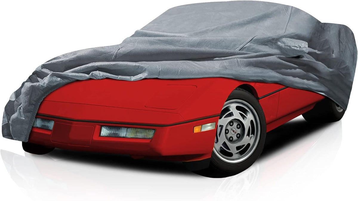 5 Layer Full Car Cover - Semi Custom Fit for 1984-1996 Chevolet Corvette C4 | All-Weather Protection: Waterproof, Dustproof, Windproof, UV-Resistant | Includes Accessories