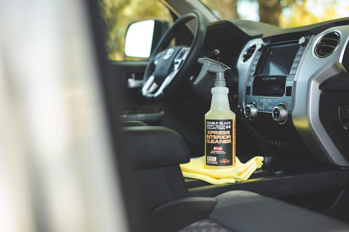 P & S PROFESSIONAL DETAIL PRODUCTS - Xpress Interior Cleaner - All-in-One Solution for Safely Removing Traffic Marks, Dirt, Grease, Oil; Works on Leather, Vinyl, Plastic; Fresh Scent - 1 Quart
