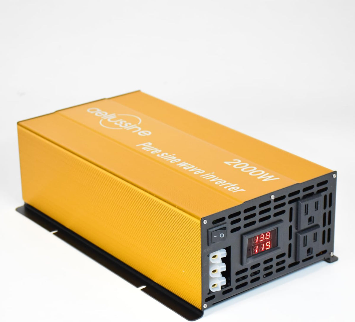 2000W Pure Sine Wave Inverter-36V DC to 110V 120V AC Power Converter with 2 AC Outlets, 36 Volt Power Inverter for Truck, Rv, Camping, Home, Emergency Power