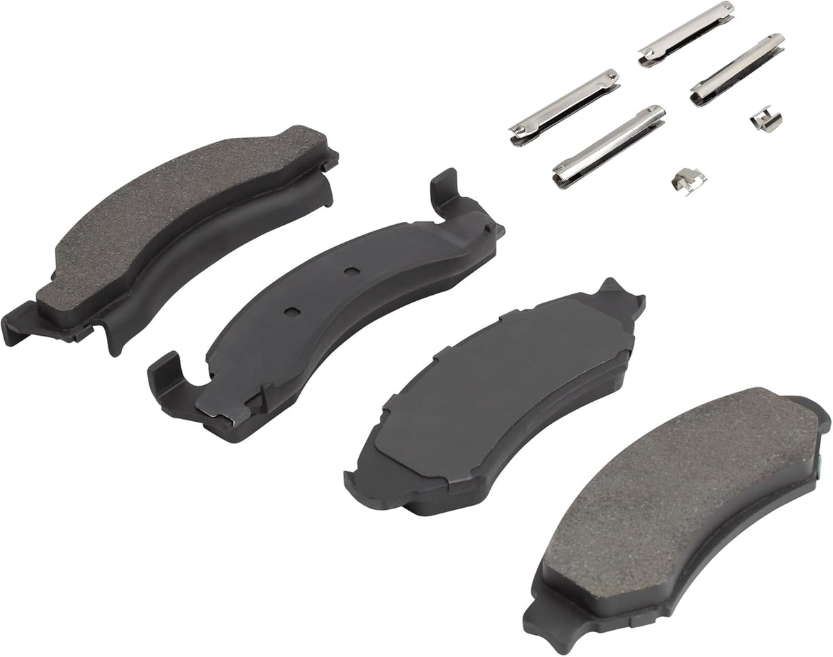 Premium Semi-Metallic Front Brake Pads (1001-0375M) Compatible with 1986-1993 Ford (Bronco/E-150 Econoline/E-150 Econoline Club Wagon/F-150/F-200)