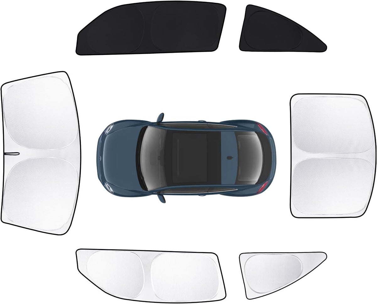 6pcs Car Window Shades for Volkswagen VW Beetle 2012-2019 Accessories,Windshield Side Rear Full Sunshade,Sun Visor UV Blocking, Privacy Protection and Blackout for Camping Outdoor