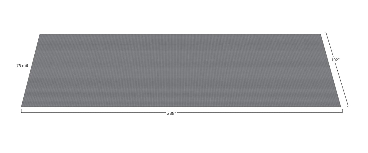 G-Floor Large Coin Pattern Vinyl Garage Floor Protector Mat (8'6" x 24', Slate Grey), Extremely Durable, Waterproof Parking Pad and Flooring