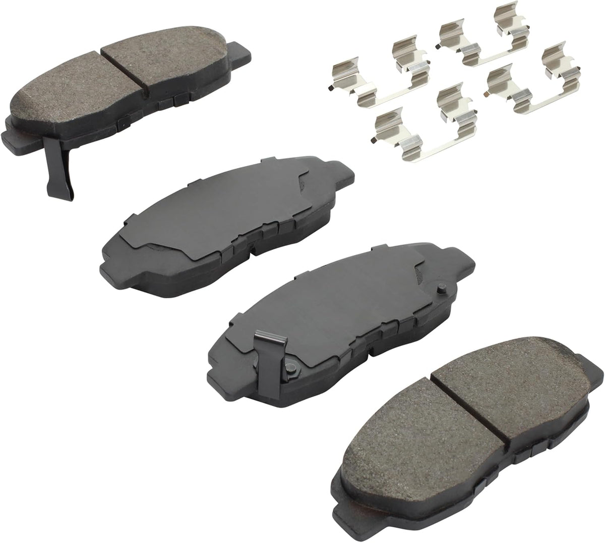 Premium Semi-Metallic Front Brake Pads (1001-0764M) Compatible with Acura EL 1997-2005, Honda Civic 1997-2011, Honda Insight 2010-2014