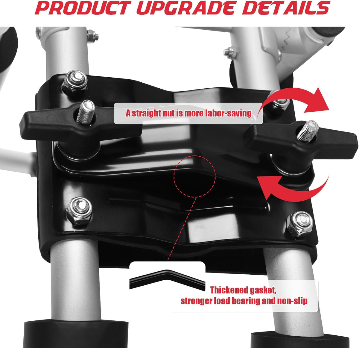 FORWODE Premium Kayak Roof Rack, 2 Pair J-Bar Roof Rack, Folding Adjustable Rack, Heavy Duty Kayak Roof Carrier 2 Kayak, Canoe, SUV, Surfboard on SUV, Car and Truck Crossbar (4 pcs)