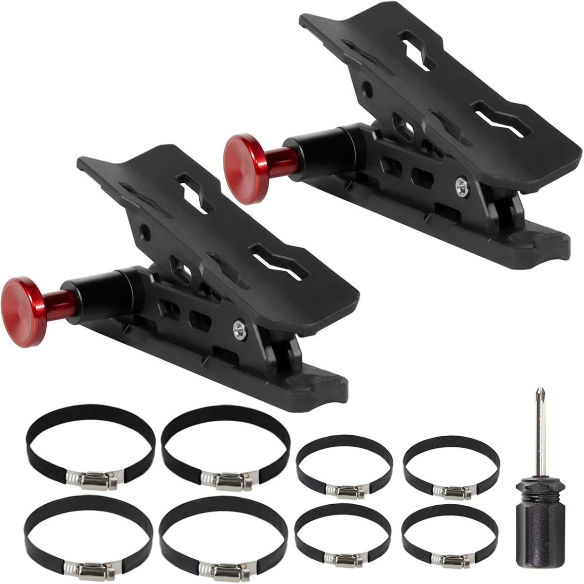 Quick Release Fire Extinguisher Mounts - 2-Pack Car Fire Extinguisher Holder Brackets for Vehicle Jeep Wrangler JT, TJ, JL, JKU, UTV, Polaris RZR, Ranger, Can-Am X3, Yamaha – Corrosion-Resistant