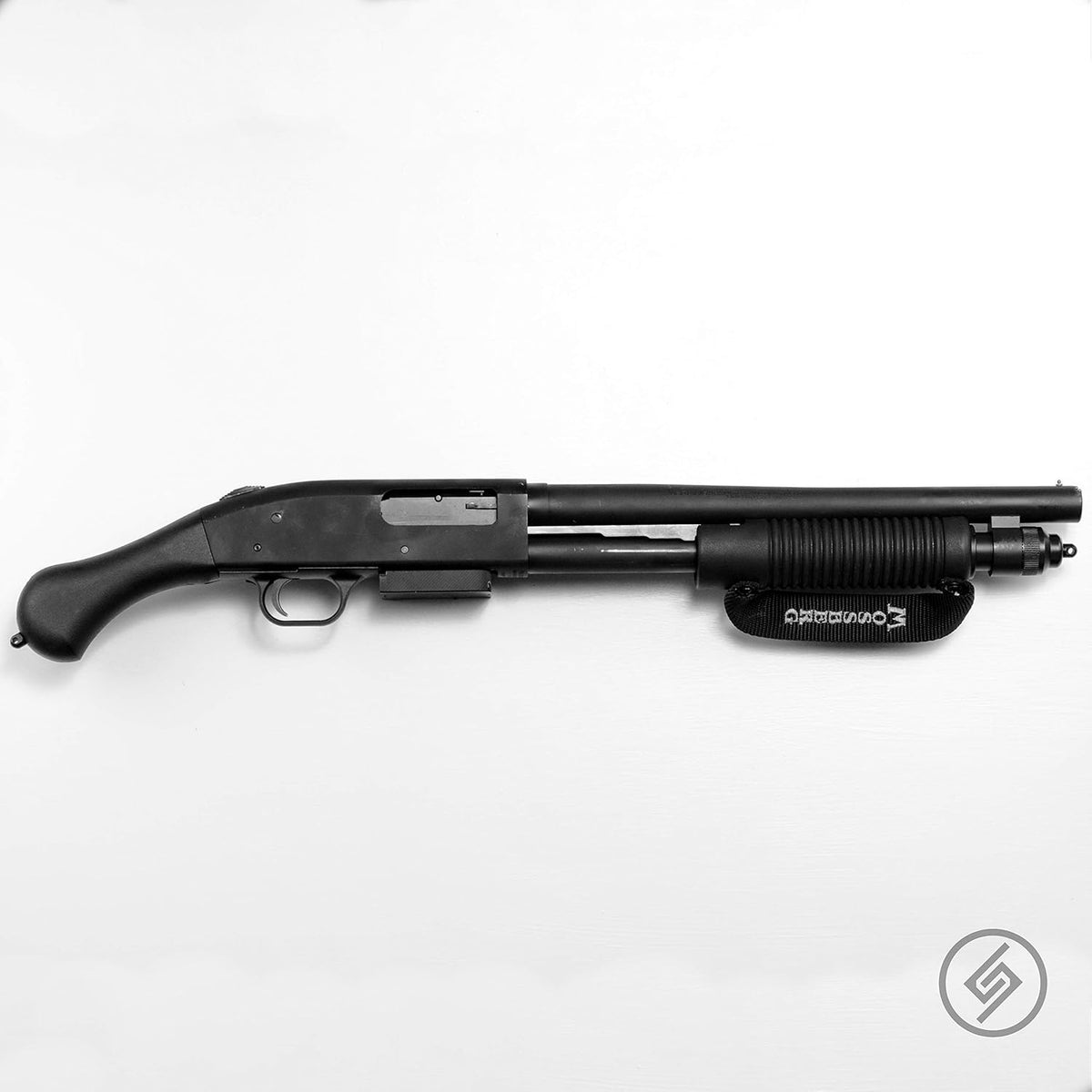 Spartan Mount for Mossberg 88, 500, 590 Shotgun Display Storage Organization System | Unique Low Profile Design | Gun Safe Wall Room Mounting Solution (12-Gauge, Barrel Points Right, DEEP)