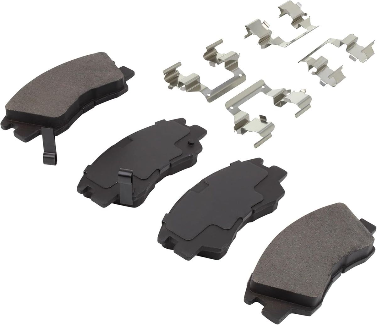 Premium Semi-Metallic Front Brake Pads (1001-0349M) Compatible with Dodge Raider 1989-1988, Ram 50 1993-1987, Mitsubishi Mighty Max 1996-1987, Montero 1991-1988, Van 1990-1987