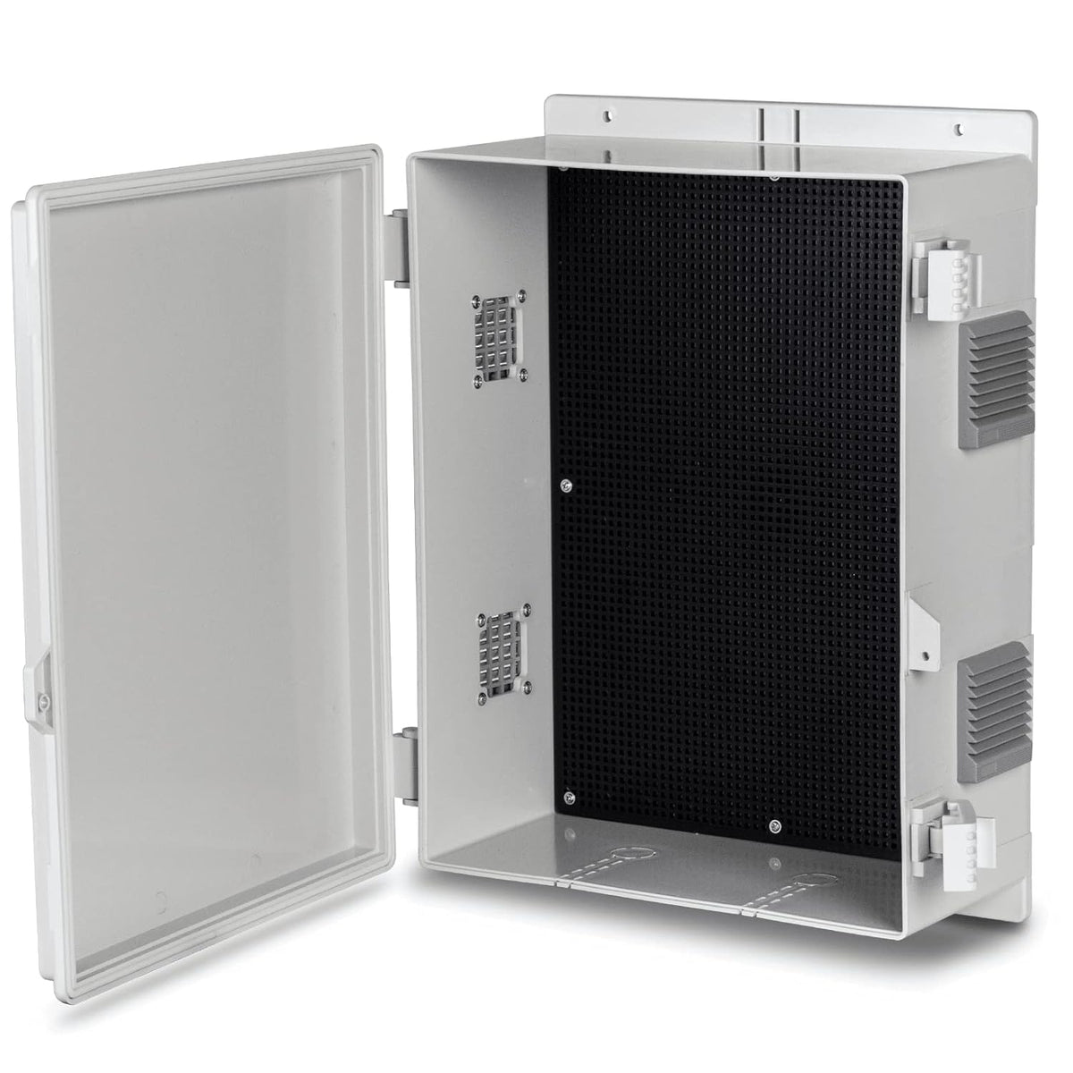 Outdoor Electrical Junction Box, ABS Water Resistant Enclosure with Internal Mounting Panel & Hinged Cover, 15.7" H* 11" L* 5.9" W