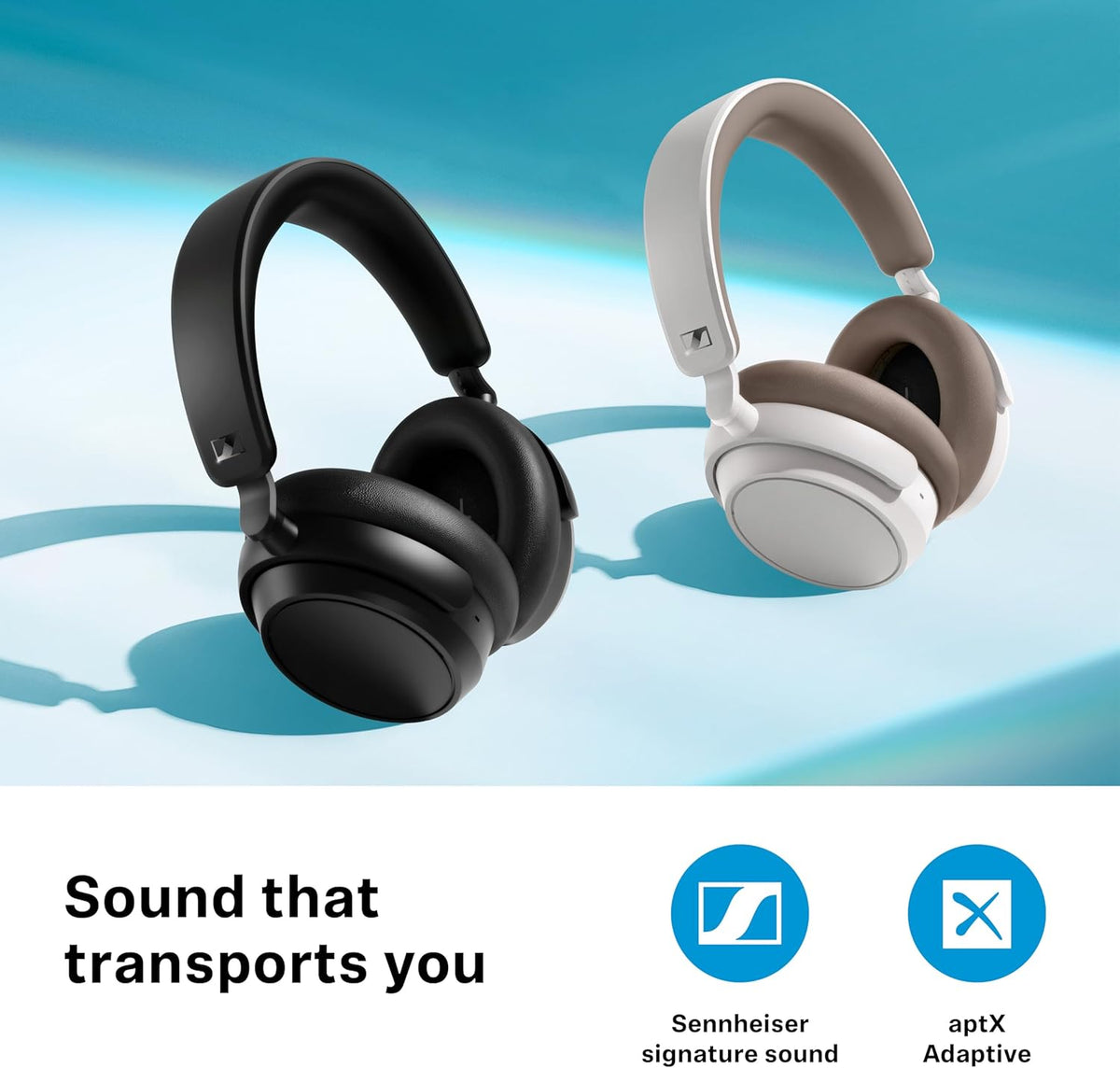 Sennheiser ACCENTUM Plus - Wireless Bluetooth Headphones, Quick-Charge Feature, 50-Hr Battery Playtime, Adaptive Hybrid ANC, Black