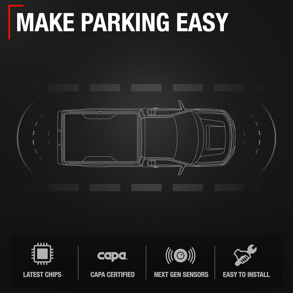 T1A Car Parking Sensors, 4 Pieces - Compatible with 2015-2020 Ford F-150 Super Duty - Front or Rear Bumper Parking Aid Sensor, Backup Reverse Parking Assist Kit - OEM FL3-Z15K859-AAPTM, HC3Z15K859A