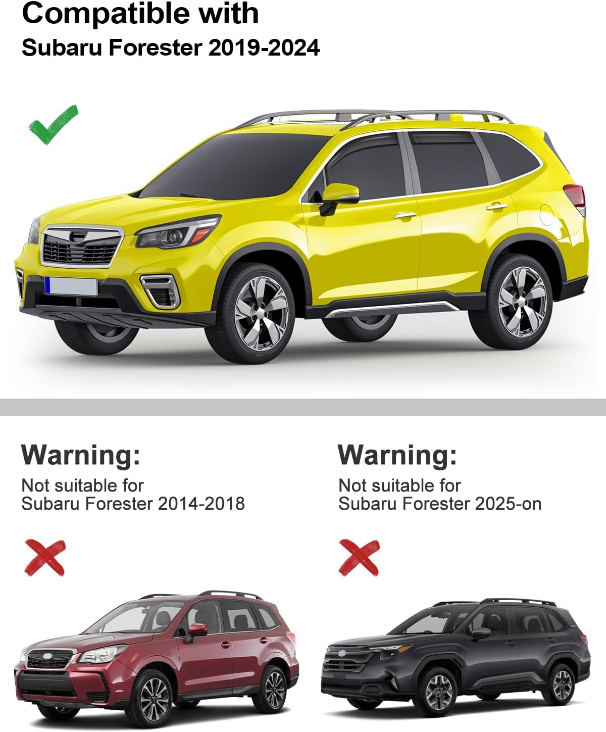 in-Channel Window Rain Guards Intended for Subaru Forester 2019 2020 2021 2022 2023 2024 Extra Durable Window Deflectors Vent Visors Shades Exterior Car Accessories - 4 pcs