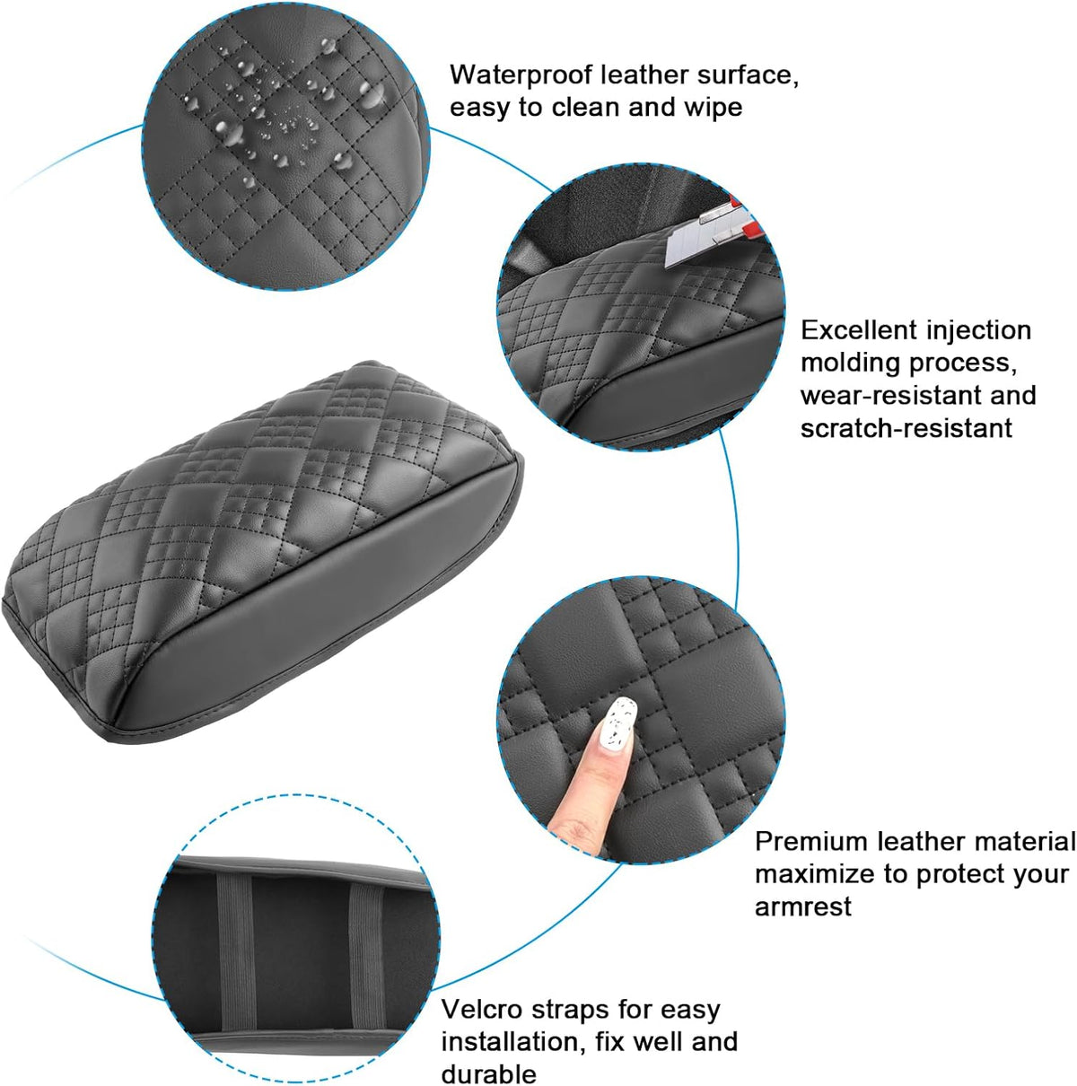 SXCY for 2025 Nissan Kicks Armrest Cover Pad for 2025+ Nissan Kicks Center Console Cover 2025 Kicks Middle Console Cover 2025 Kicks Center Console Armrest Cover Cushion (1.18 Inches-Added Pad)