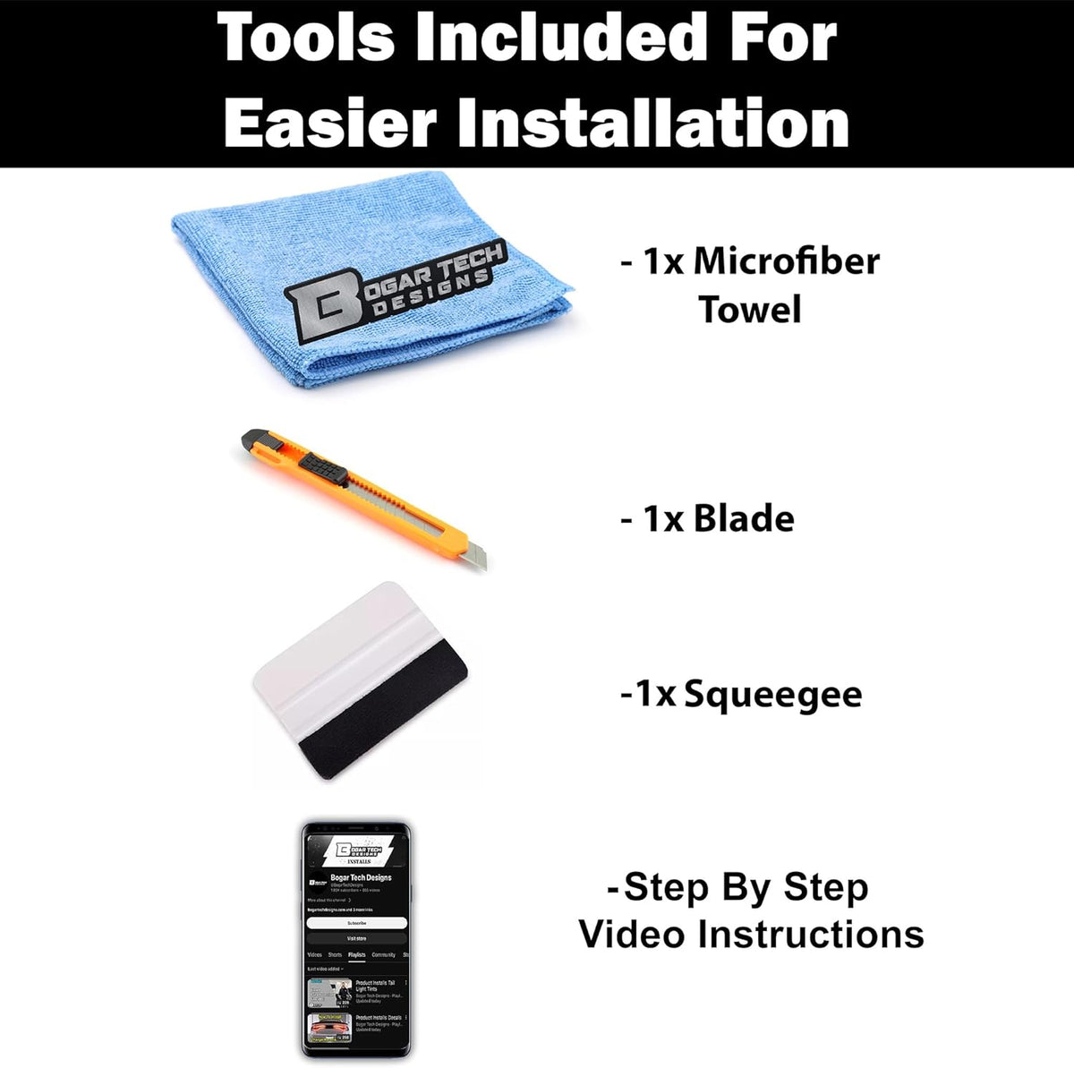 BOGAR TECH DESIGNS Full Headlight Head Light Tint Kit Compatible with Kia Forte 2019-2021, Dark Smoke