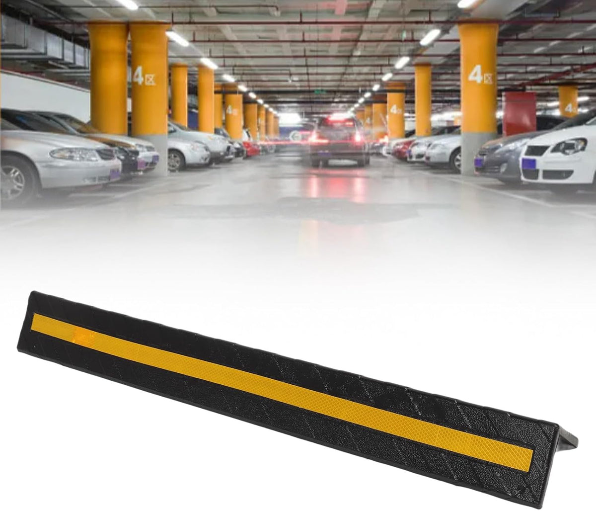 Garage Wall Protector Rubber Wall Corner Guard for Parking Garages, 80cm Long Wall Corner Protector (Black)