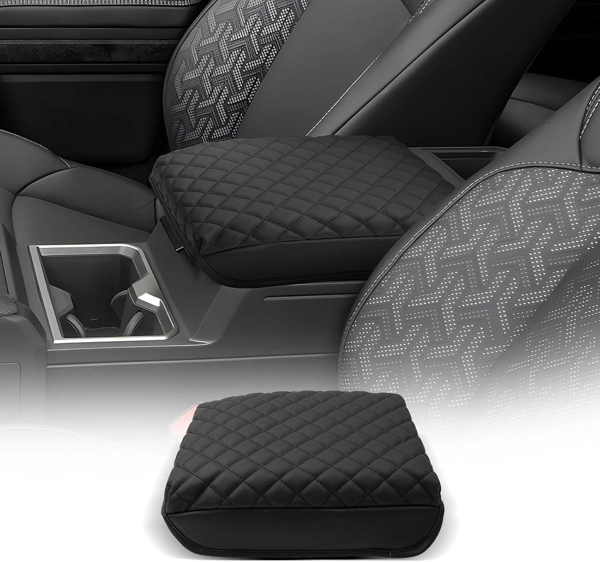 CDEFG for 2024 2025 Toyota Tacoma Center Console Cover Armrest Box Cover for Tacoma (SR, SR5, TRD PreRunner, TRD Sport, TRD Off-Road, Limited) Accessories Console Arm Rest Protector