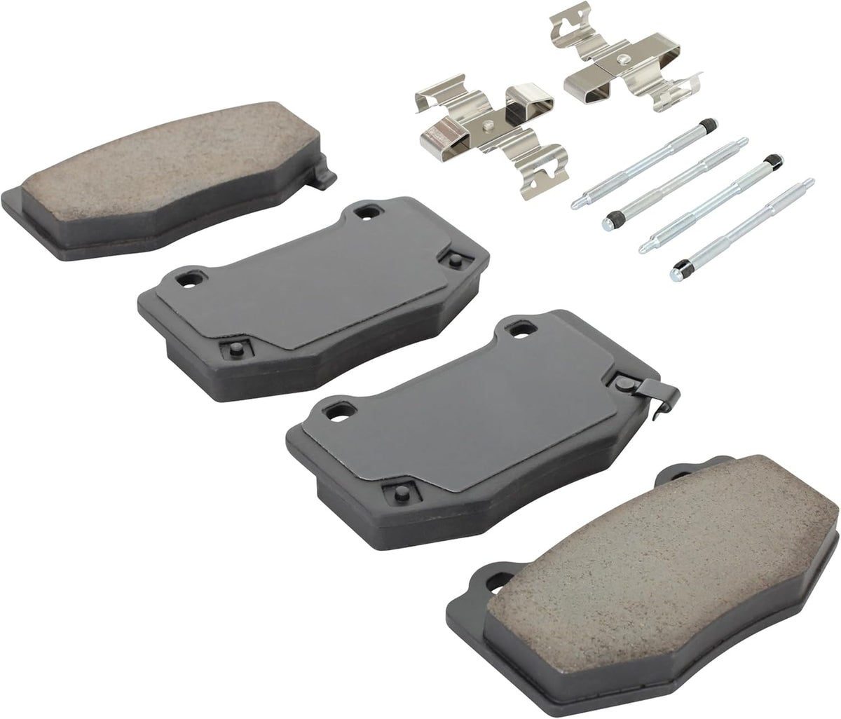 Premium Ceramic Rear Brake Pads (1001-1718C) Compatible with Cadillac ATS 2016-2019, Chevrolet Camaro 2016-2020, Chevrolet Corvette 2014-2019