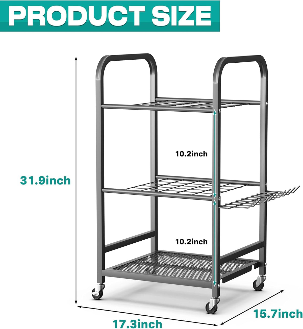 EVERHANGER Garden Tool Organizer and Storage, Yard Tool Stand Garage Tool Organization, Yard Tool Racks for Indoor/Outdoor Use