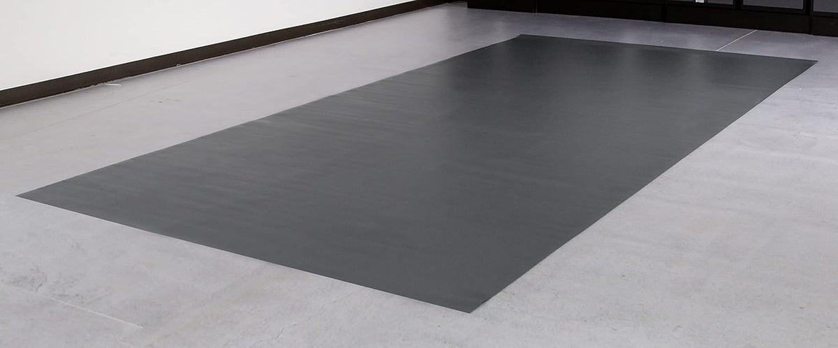 G-Floor Ceramic Texture Vinyl Garage Flooring Mat (8'6" x 22', Slate Grey) - Solid Polyvinyl Construction for Superior Garage Floor Protection