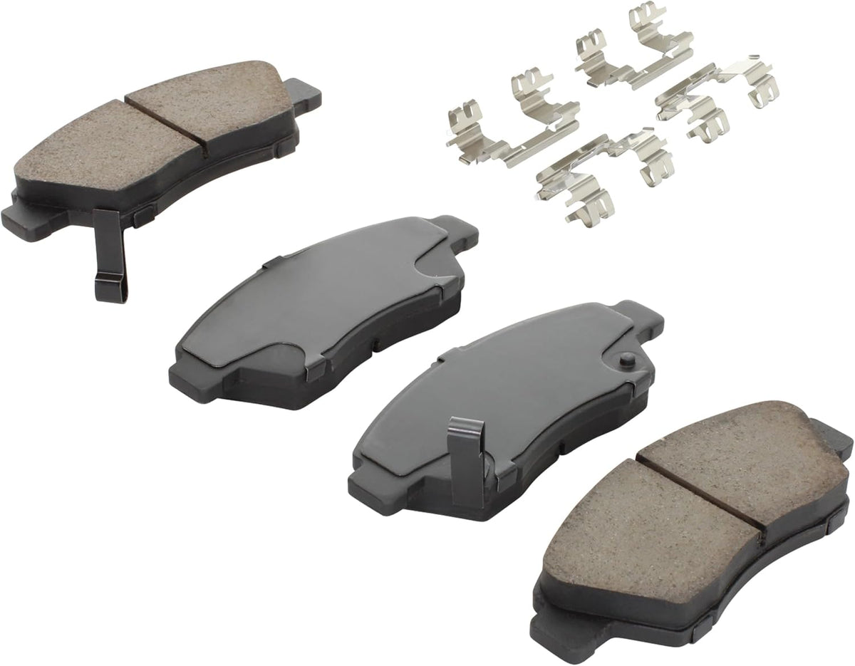 Premium Ceramic Front Brake Pads (1001-0621C) Compatible with Acura RSX 2002-2006, Honda Civic 2004-2005, Honda Fit 2007-2008