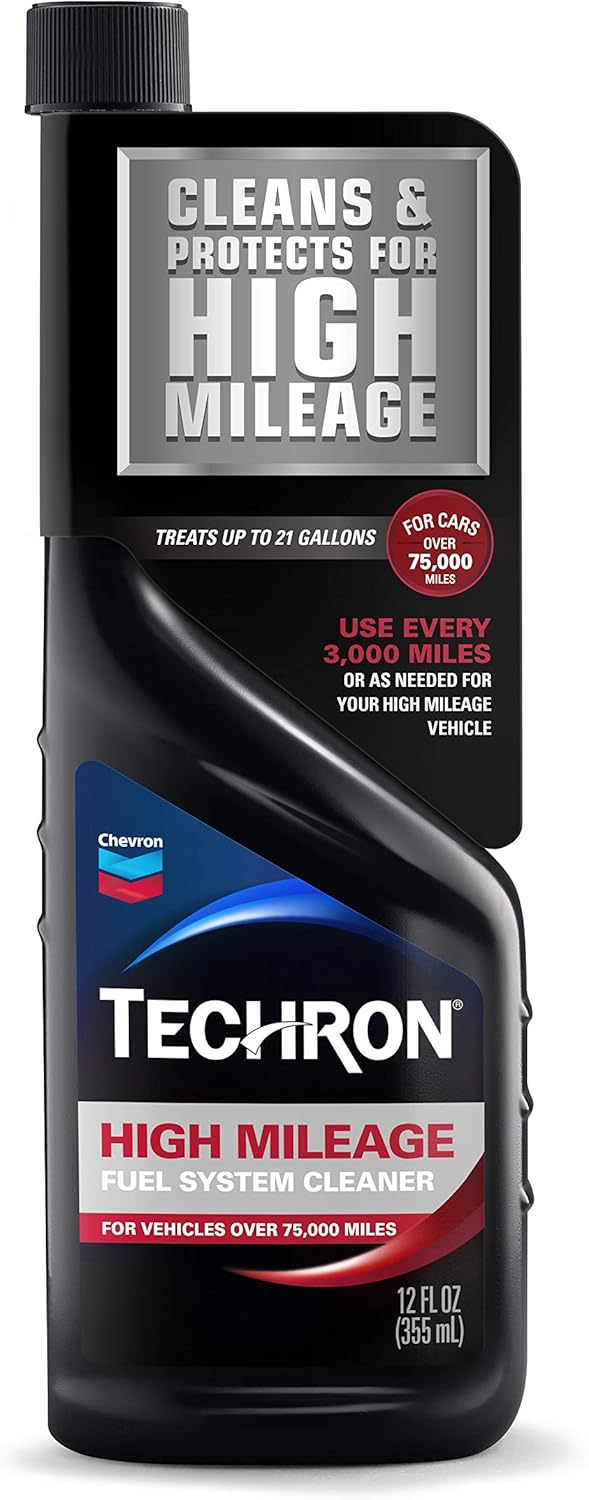 Chevron Techron High Mileage Fuel System Cleaner, 12 oz, Pack of 2