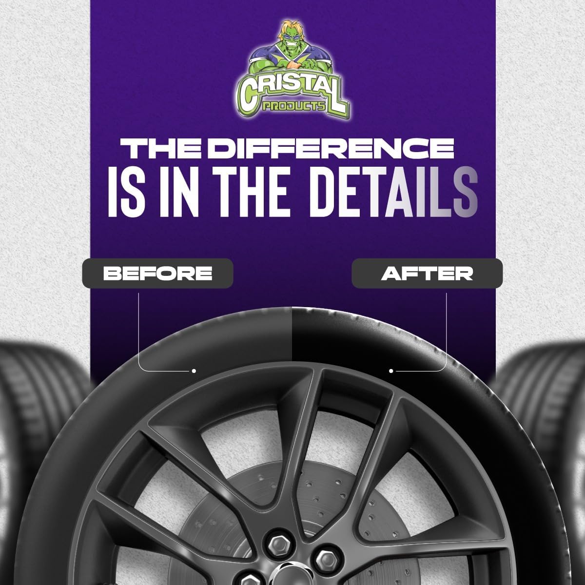 Untouchable Tire Shine Spray – Long-Lasting Wet Tire Finish for Deep Gloss & Protection – Waterproof Tire Shine, Easy Application, Premium Tire Cleaner Shine