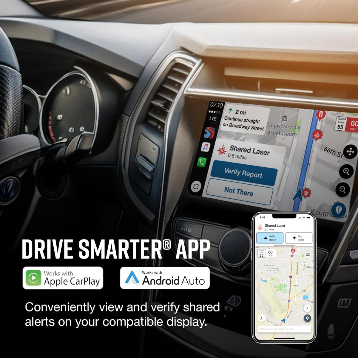 Escort MAX 360c Laser Radar Detector - WiFi and Bluetooth Enabled, 360° Protection, Extreme Long Range, Voice Alerts, Apple CarPlay and Android Auto Compatible, Black