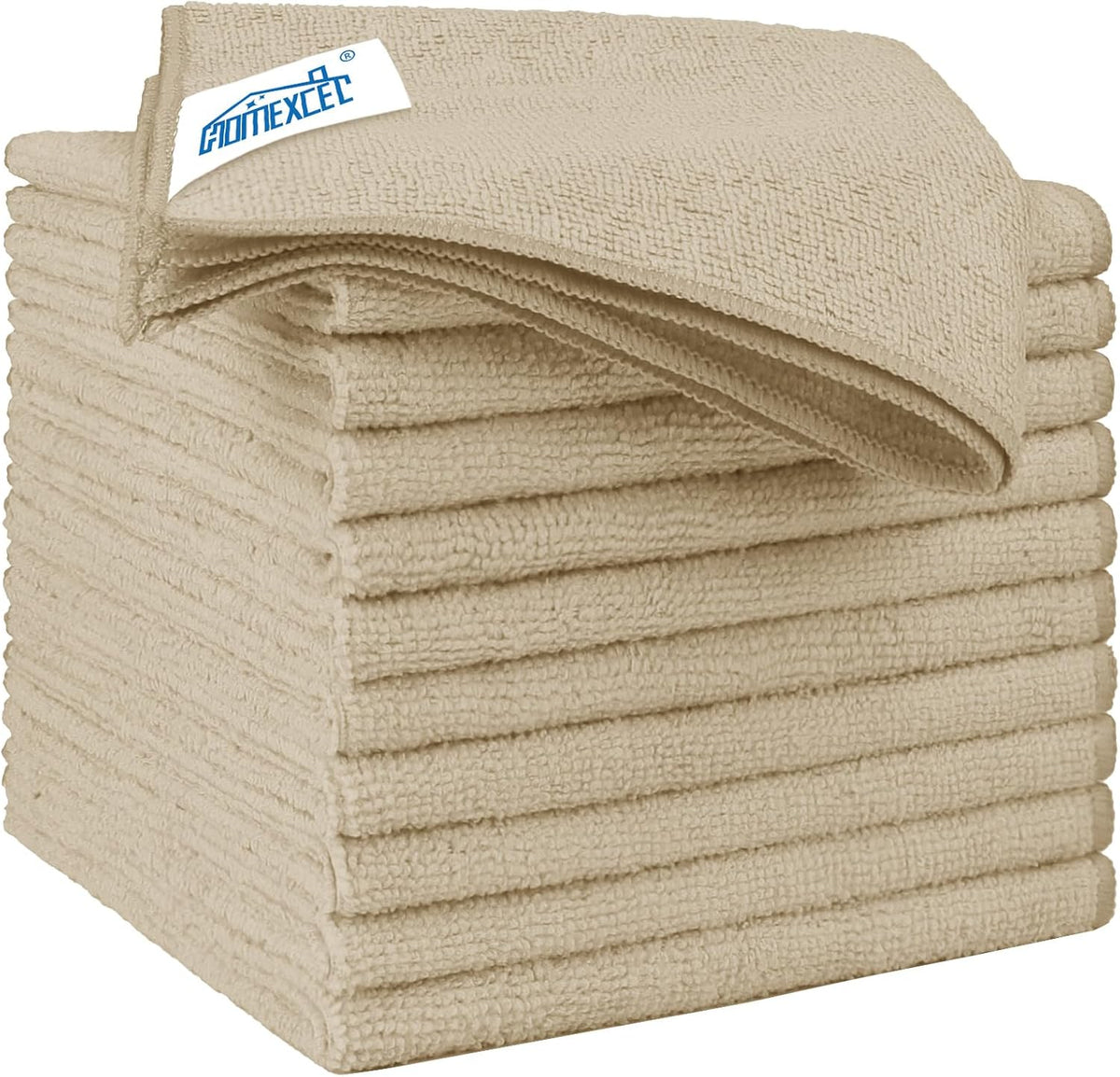 HOMEXCEL Brown Microfiber Cleaning Cloth 12 Pack, 12.5 x 12.5 inch Microfiber Towels for Cars, Ultra Absorbent Car Washing Cloth, Lint Free Streak Free Cleaning Rags for Car, Kitchen, and Window