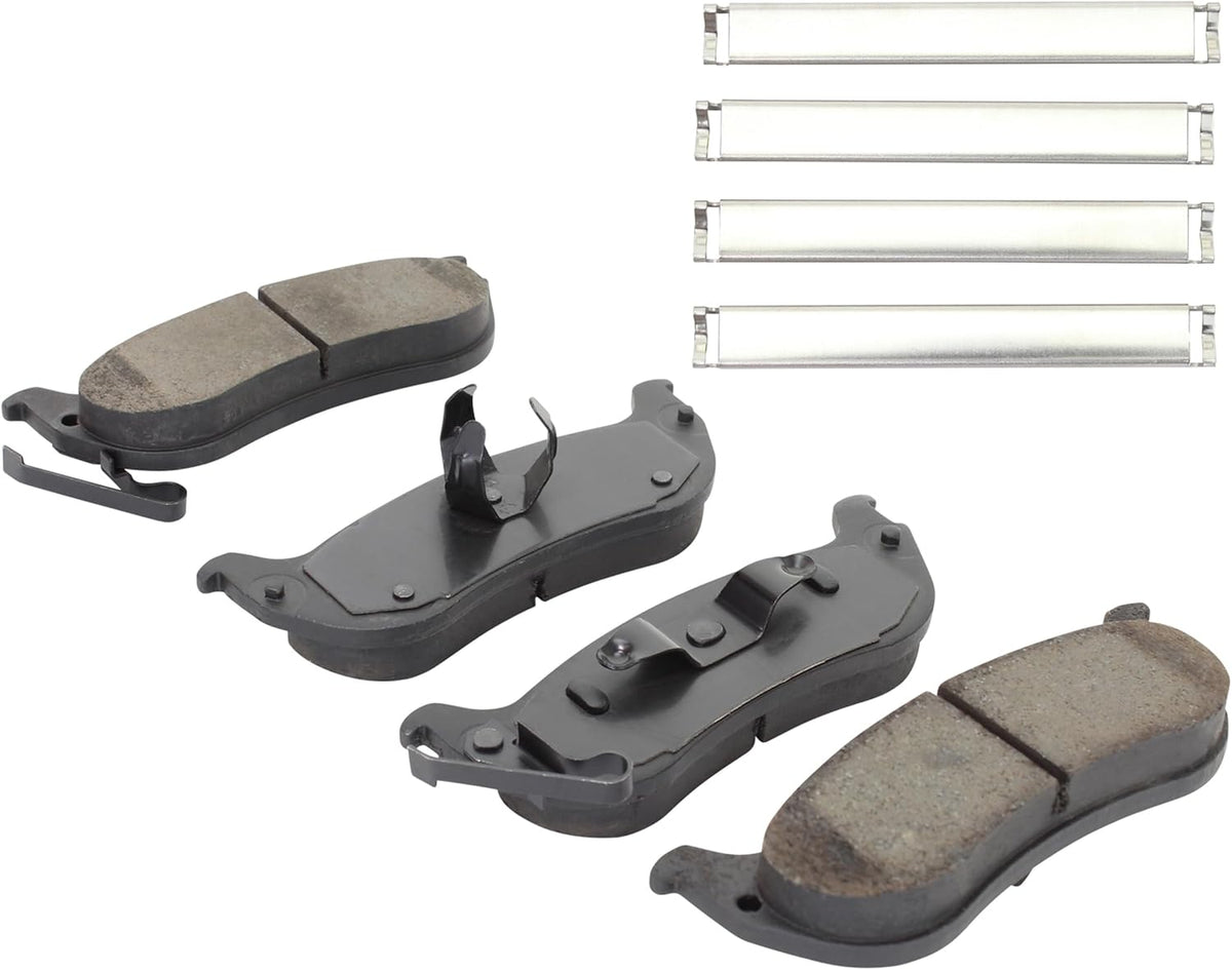 Premium Semi-Metallic Rear Brake Pads (1001-0998M) Compatible with Chrysler Pacifica 2004-2008