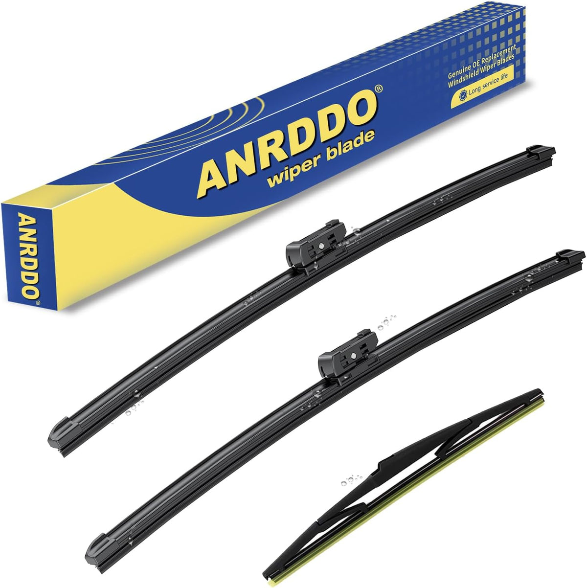3 Wipers Factory Replacement For Lexus NX200t 2015-2017 NX300 2018-2021 2022 2023 NX300h 2015-2021 2022 2023 Original Equipment Replacement Windshield Wiper Blades Set 26"+16" +12" (Set of 3)
