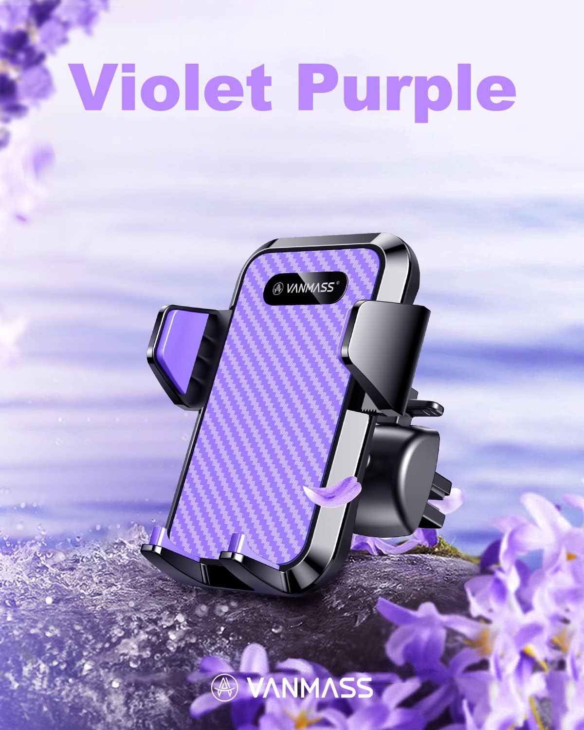 VANMASS [2024 Upgrade Phone Holders for Your Car [Super Suction Cup] Cell Phone Mount Car DashWindow Vent Desk Fit for iPhone 15 Pro Max 14 13 Universal Handsfree Automobile Vehicle Cradle，Purple