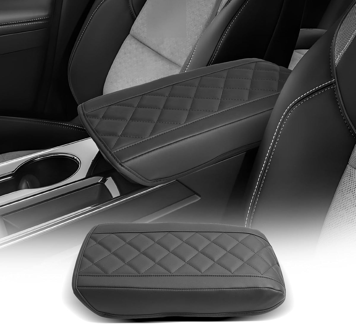 CDEFG for Chevrolet Equinox 2025 2026 Center Console Cover Armrest Box Cover for Chevy Equinox (LT, RS, Activ) Accessories Arm Rest Protector NOT for Equinox EV