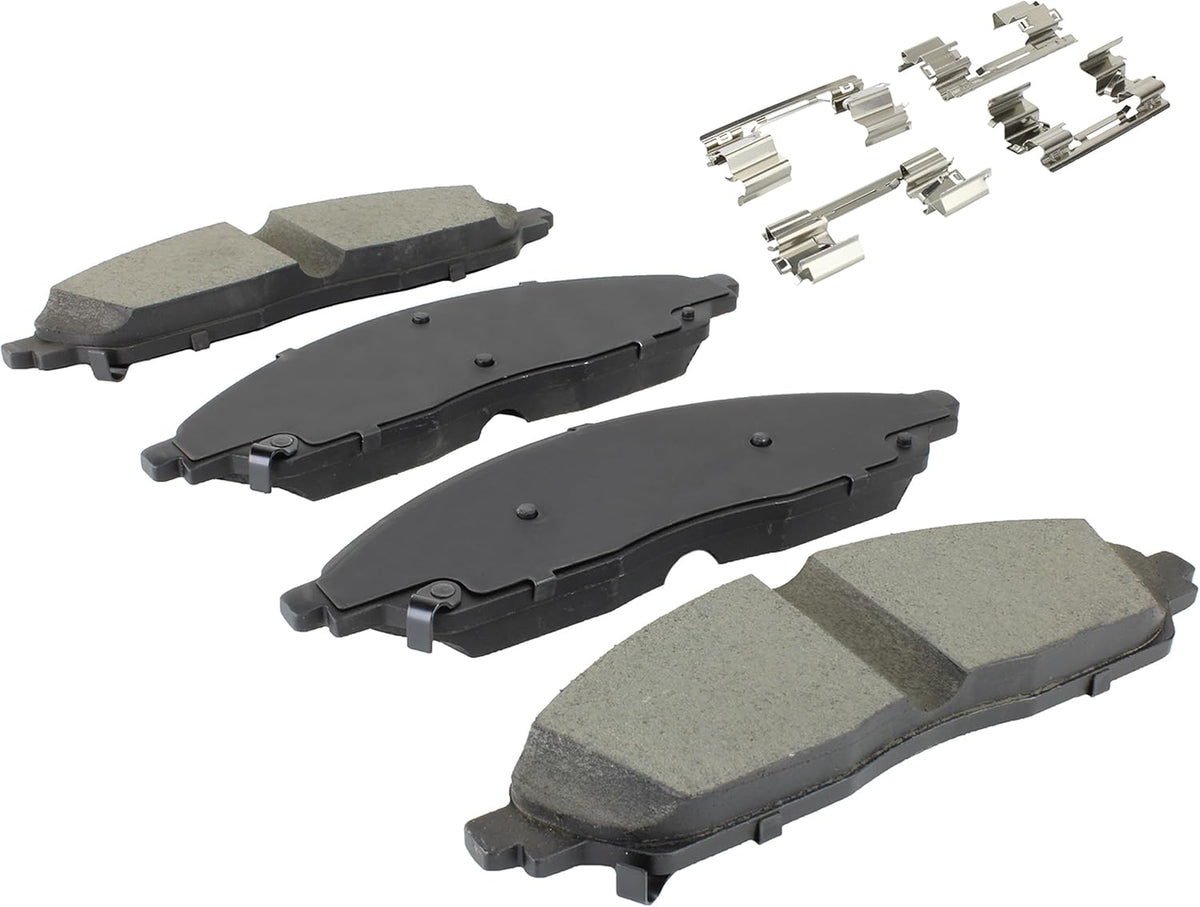 Premium Ceramic Front Brake Pads (1001-2402C) Compatible with Chrysler Pacifica 2021-2024, Jeep Grand Cherokee 2022-2024