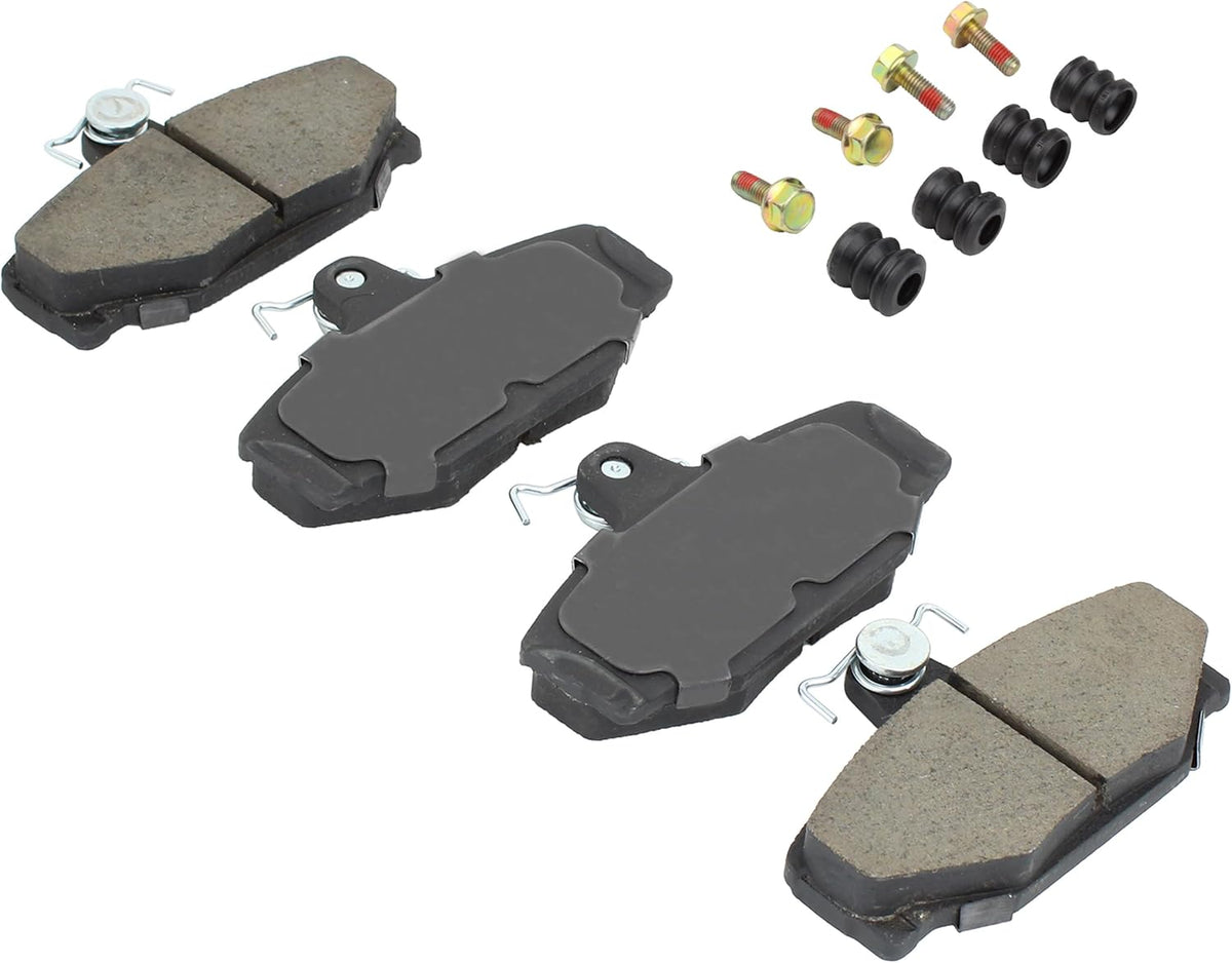 Premium Semi-Metallic Rear Brake Pads (1001-0391M) Compatible with Volvo 760 1990-1988, 780 1991-1988, 940 1995-1991, 960 1997-1992, S90 1998-1997, V70 1999-1998, V90 1998-1997