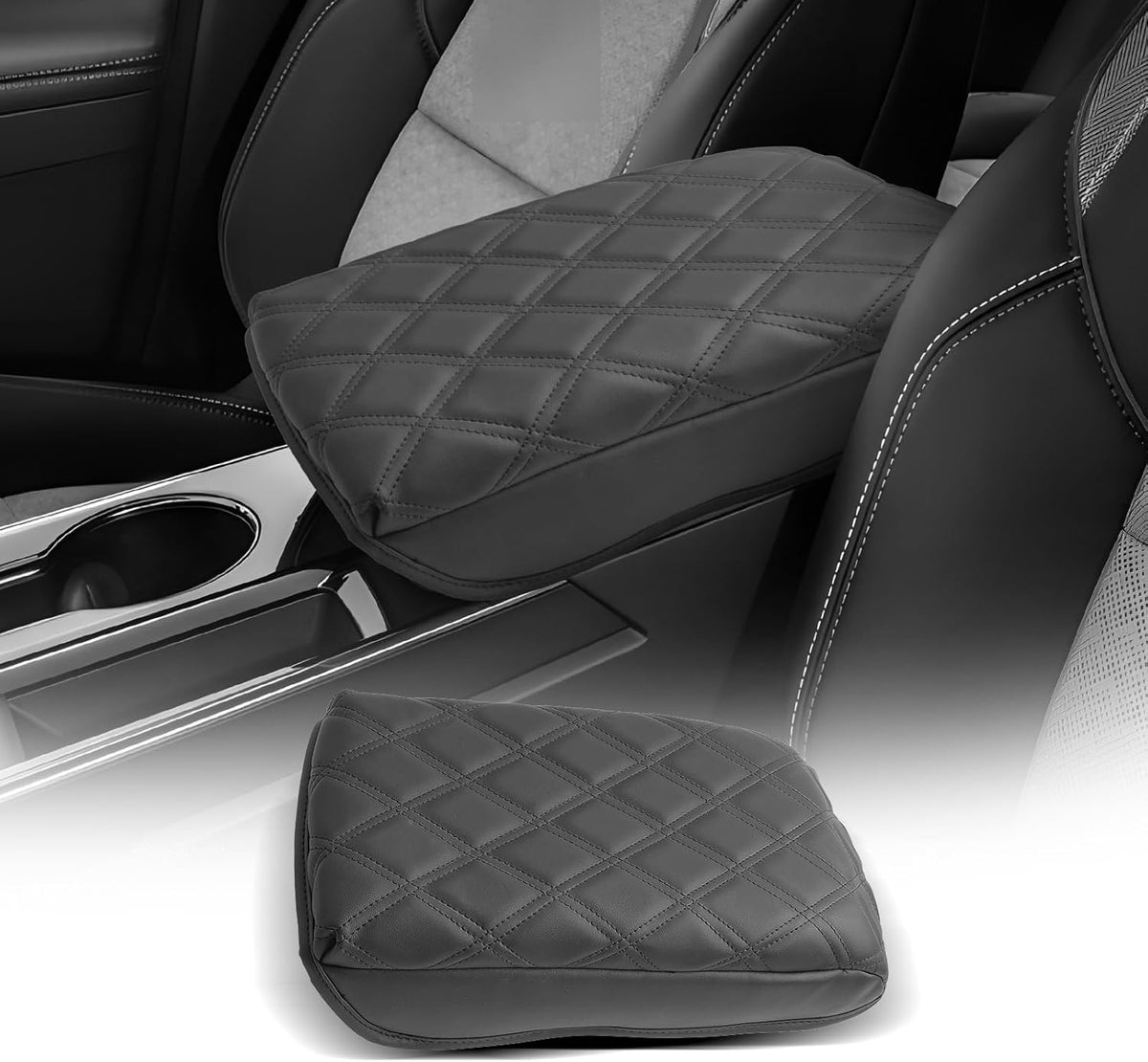 CDEFG for Chevrolet Equinox 2025 2026 Center Console Cover Armrest Box Cover for Chevy Equinox (LT, RS, Activ) Accessories Arm Rest Protector NOT for Equinox EV