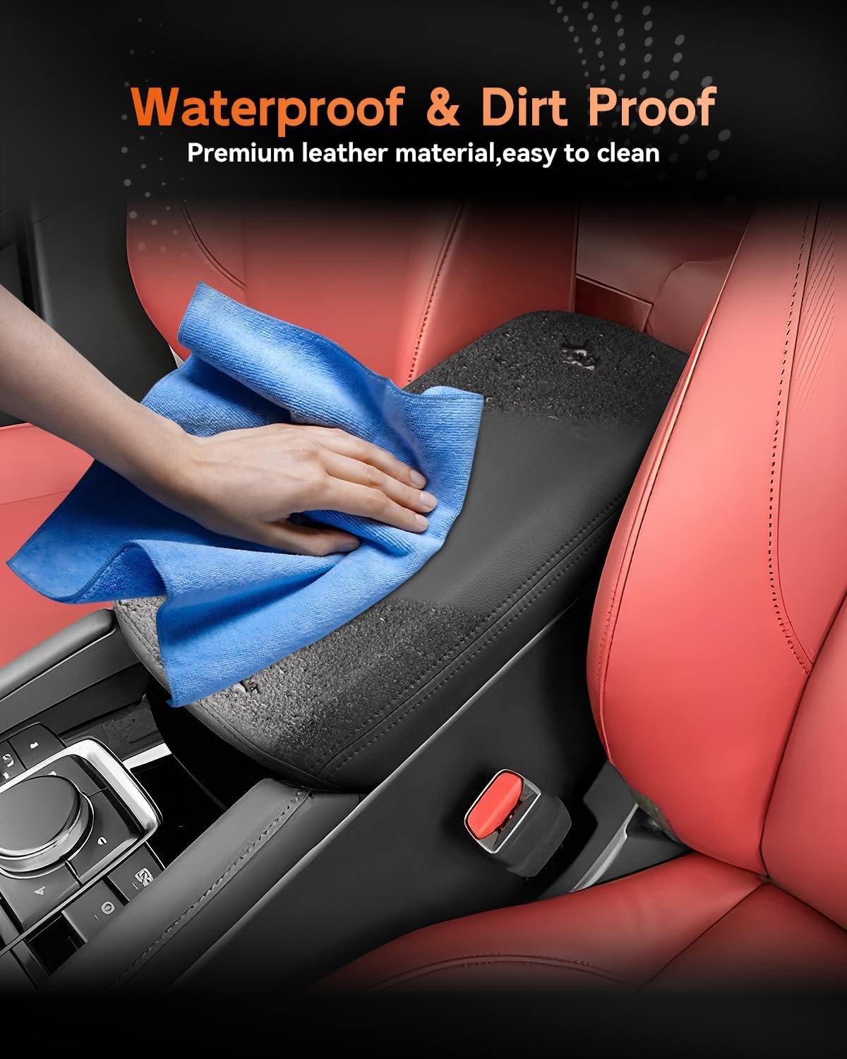CDEFG for Mazda3 2019-2025 Center Console Cover Armrest Cover for Mazda Mazda3 Accessories Arm Rest Protector Mazda3 2019 2020 2021 2022 2023 2024 2025