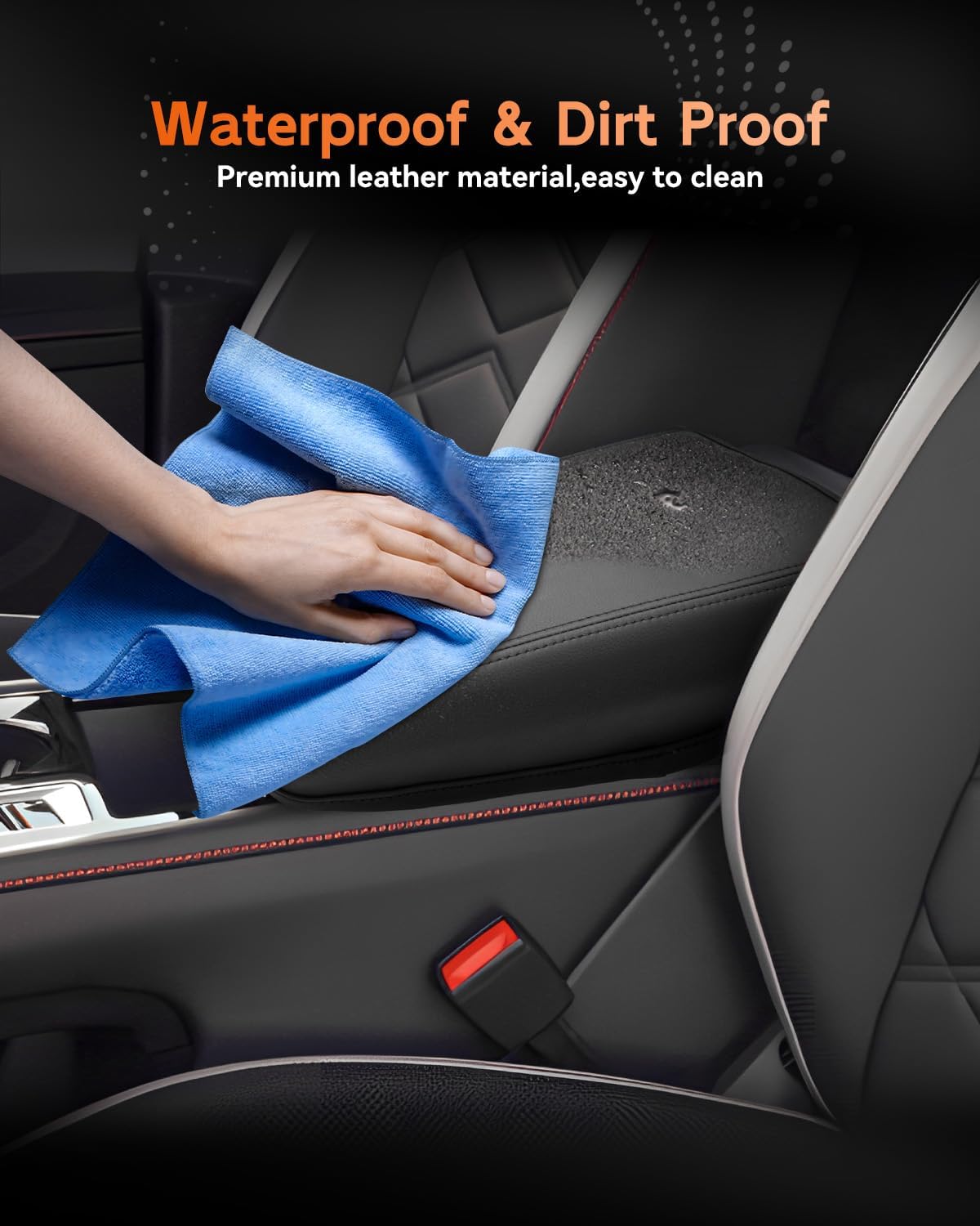 CDEFG for Volkswagen Atlas 2024 2025 Center Console Cover Armrest Box Cover for VW Atlas (SE, Peak Edition, SEL, Cross Sport, SEL Premium R-Line) Accessories Console Arm Rest Protector