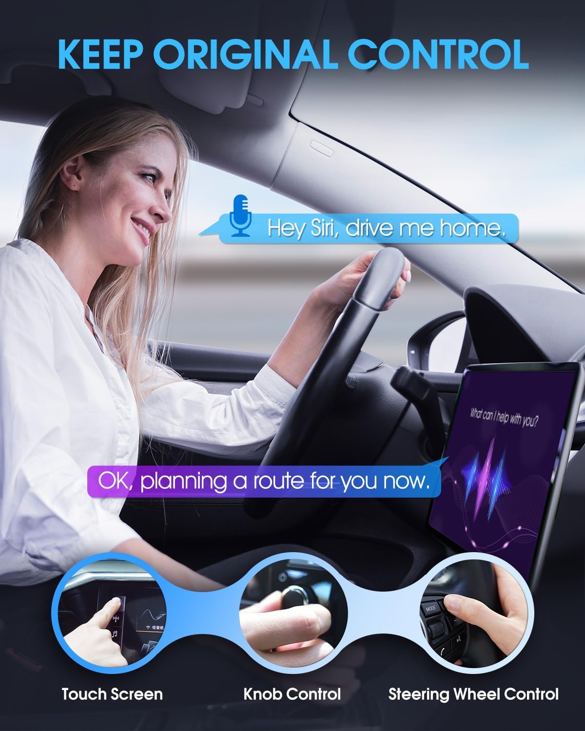 Wireless CarPlay Adapter - Fast & Stable Connection for Carplay Wireless Adapter Convert Factory Wired to Wireless CarPlay Dongle Plug & Play Car Play Fit for iPhone iOS 10+ (Black)